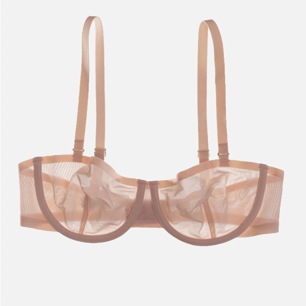 CUUP Bra - The Balconette - Mesh, Blush 34D